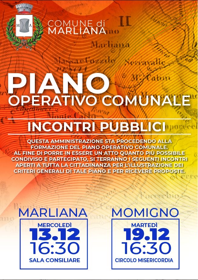 Incontro pubblico su Piano Operativo Comunale 1° incontro