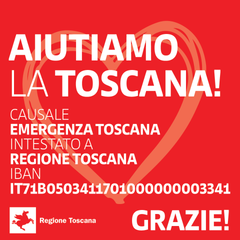 La nostra amata Toscana è stata colpita da eventi calamitosi devastanti, aiutiamo i territorio colpiti